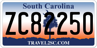 SC license plate ZC82250