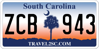 SC license plate ZCB943