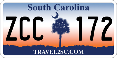 SC license plate ZCC172