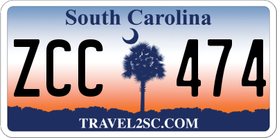 SC license plate ZCC474