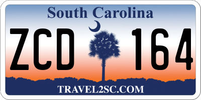 SC license plate ZCD164