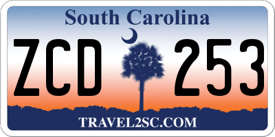 SC license plate ZCD253