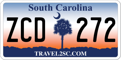SC license plate ZCD272