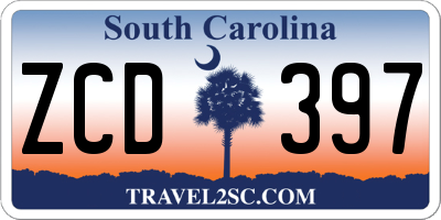 SC license plate ZCD397