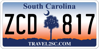 SC license plate ZCD817
