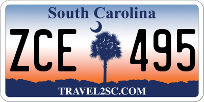 SC license plate ZCE495