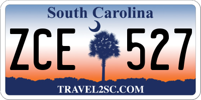 SC license plate ZCE527