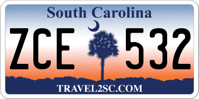 SC license plate ZCE532