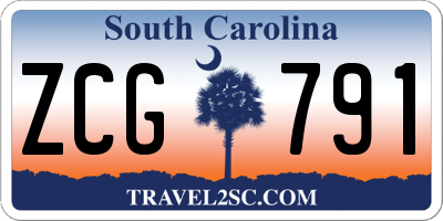 SC license plate ZCG791