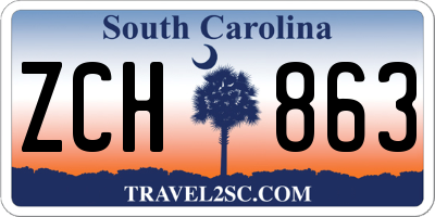 SC license plate ZCH863