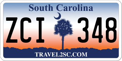 SC license plate ZCI348