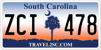 SC license plate ZCI478