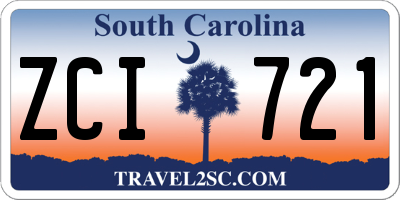 SC license plate ZCI721