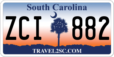 SC license plate ZCI882