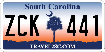 SC license plate ZCK441