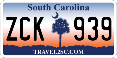 SC license plate ZCK939