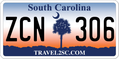 SC license plate ZCN306