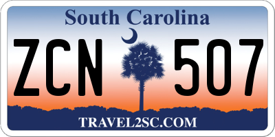 SC license plate ZCN507