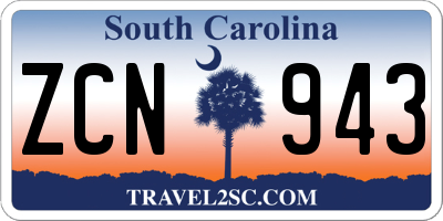 SC license plate ZCN943