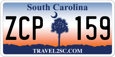 SC license plate ZCP159