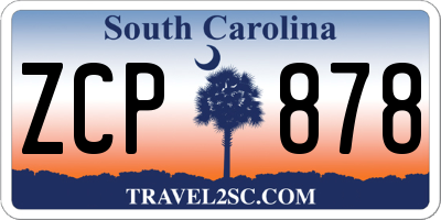 SC license plate ZCP878