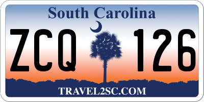 SC license plate ZCQ126