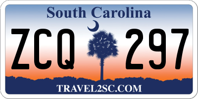 SC license plate ZCQ297