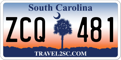 SC license plate ZCQ481