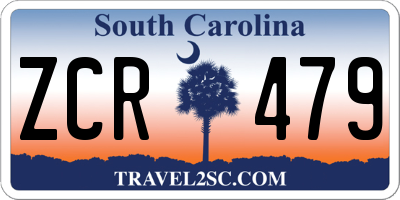 SC license plate ZCR479