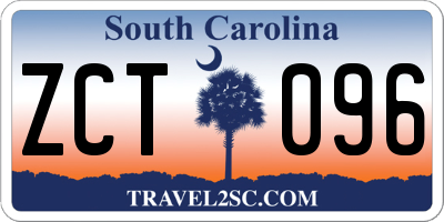 SC license plate ZCT096