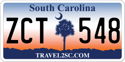 SC license plate ZCT548
