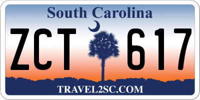 SC license plate ZCT617