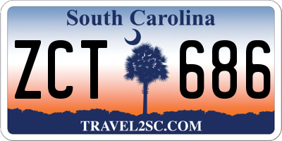 SC license plate ZCT686