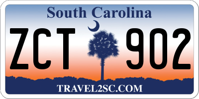 SC license plate ZCT902
