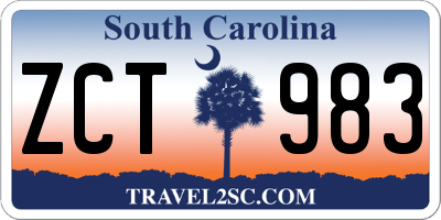 SC license plate ZCT983