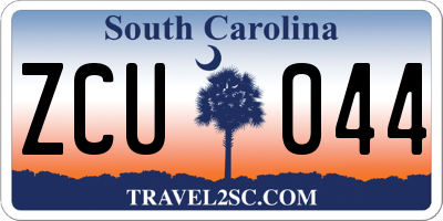 SC license plate ZCU044