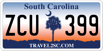 SC license plate ZCU399