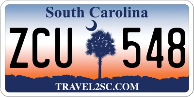 SC license plate ZCU548