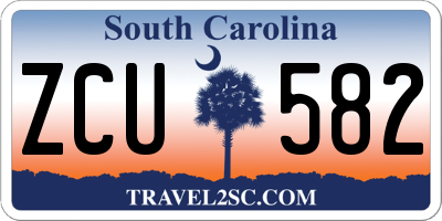 SC license plate ZCU582