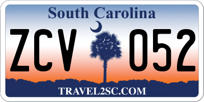 SC license plate ZCV052