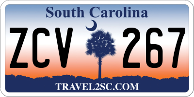 SC license plate ZCV267