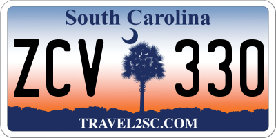SC license plate ZCV330