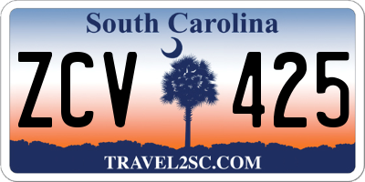 SC license plate ZCV425