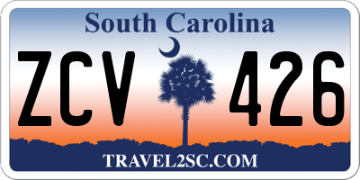 SC license plate ZCV426