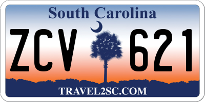 SC license plate ZCV621
