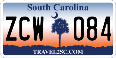 SC license plate ZCW084