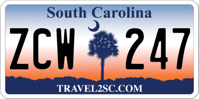 SC license plate ZCW247