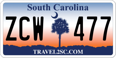SC license plate ZCW477