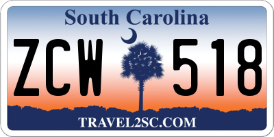 SC license plate ZCW518