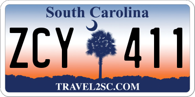 SC license plate ZCY411